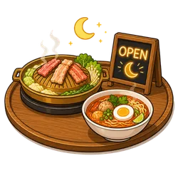 โปรโมทร้านอาหารเปิดดึก ร้านอาหารกลางคืน ร้านอาหารดึก ใกล้ฉัน กรุงเทพ ใกล้หลักสี่่