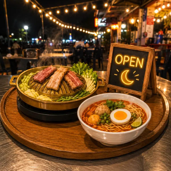 โปรโมทร้านอาหารปิดดึก ร้านอาหารเปิดกลางคืน ใกล้หลักสี่่