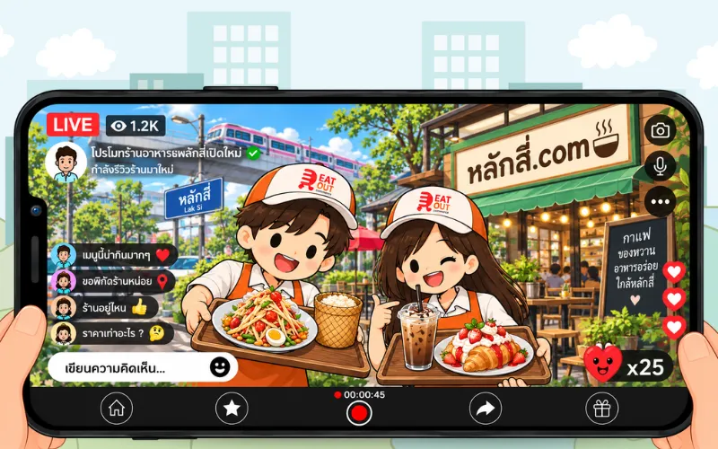 หลักสี่.com โปรโมทร้านอาหารเปิดใหม่ ใกล้หลักสี่ พร้อมรีวิวร้านอาหารอร่อย หลักสี่