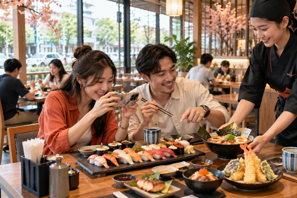 โปรโมทร้านอาหารญี่ปุ่นเปิดใหม่ ซูชิ ซาชิมิ และราเมง ใกล้ถนนเทพรักษ์ เทพรักษ์.com